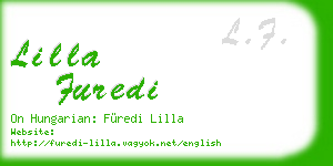 lilla furedi business card